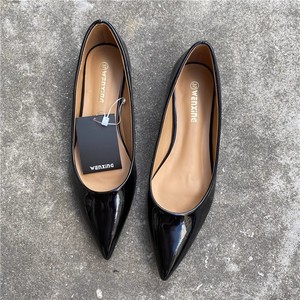 Nuove <span class=keywords><strong>Scarpe</strong></span> Semplici ed Eleganti in Pelle PU Lucida a Punta, <span class=keywords><strong>Scarpe</strong></span> Basse Monocolore da <span class=keywords><strong>Ufficio</strong></span> <span class=keywords><strong>per</strong></span> Donne - Product Image 3