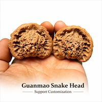 Par de Nueces Wenwan Chinas Guanmao Snakehead, Hechas a Mano, Naturales, Tradicionales Chinas, Orientales, Coleccionables, Artículos de Arte