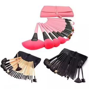Cepillo cosmético de pelo sintético con bolsa, juego de brochas de maquillaje para mujer, alta calidad, 24 Uds., brochas de maquillaje con mango de plástico de etiqueta privada - Product Image 5