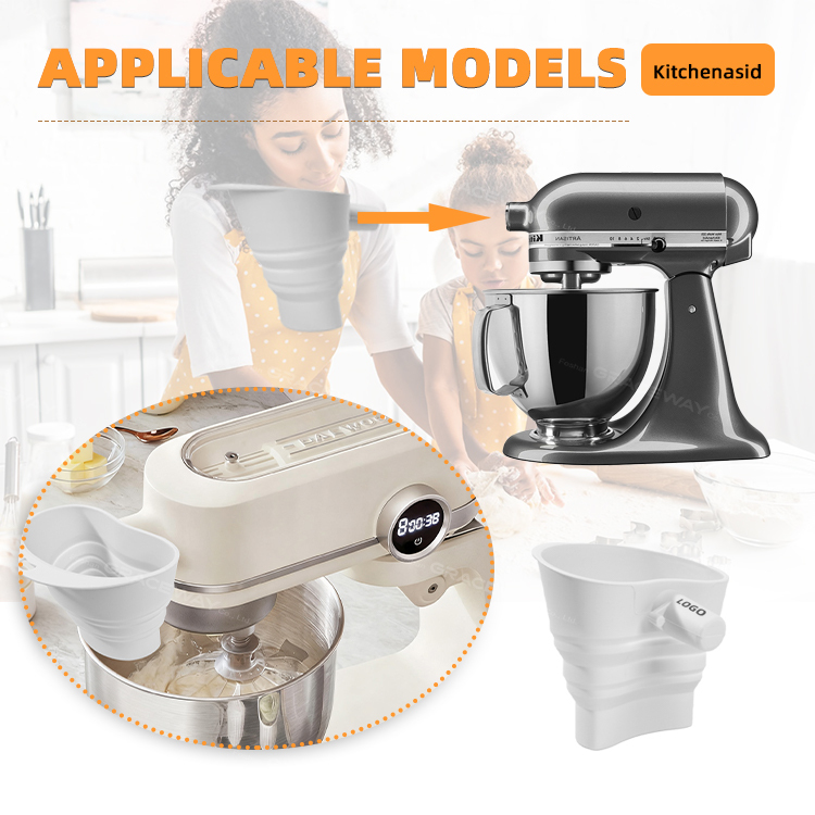 Foldable Kitchen Aid Flour Funnel Dishwasher