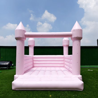 Vente directe usine – Château gonflable commercial en PVC, rose princesse, pour extérieur, location pour fêtes