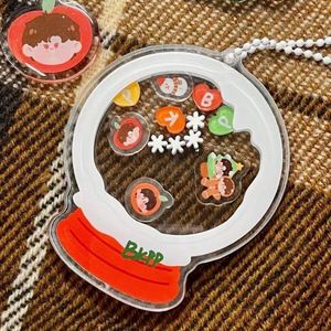 Wholesale <b>Anime</b> <b>Keychains</b> Maker Acrylic Carabiner Keychain with Holographic Charm Offset Printing Plastic Resin Materials Gifts - Product Image 3