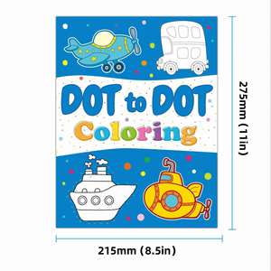 Livre de coloriage pour enfants de 4 à 8 ans avec de jolis dessins de véhicules de construction à colorier par numéros pour garçons et filles - Product Image 6