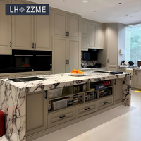 Ensembles complets d'armoires de cuisine en bois massif, organisateur de garde-manger sur mesure, comptoir en quartz, armoire prête à assembler, panneau mélaminé MDF