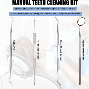 Macchina Lucidante Elettrica Portatile Senza Fili per Lucidare i Denti e Rimuovere Tartaro e Placca con 5 Testine per lo Sbiancamento e la Levigatura dei Denti - Product Image 4