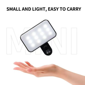 Tốt Nhất Bán LED Ảnh Tự Sướng Ánh Sáng Có Thể Sạc Lại 3 Màu Nhiệt Độ Clip Trên Cho Điện Thoại Máy Tính Xách Tay Máy Tính Bảng Cuộc Họp Mini LED Ánh Sáng - Product Image 4