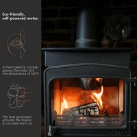 Ventilateurs de poêle à bois à 4 lames, chauffage intérieur de la maison, ventilateur de cheminée, ventilateur de poêle à chaleur en Aluminium pour brûleur à bois, foyer de maison