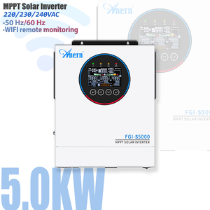 Prix de gros 48V 5kW/10kW MPPT Système solaire hybride hors réseau à onde sinusoïdale pure avec double/triple sortie - Product Image 1
