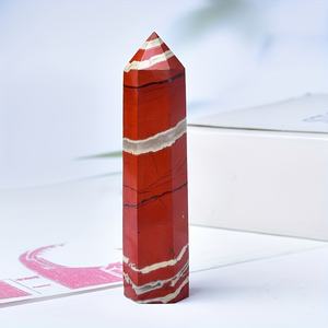 Vente en gros de pierres de cristal de jaspe rouge naturel poli de style bohème, tour de cristal pour décoration d'intérieur unique et cadeaux de vacances - Product Image 4