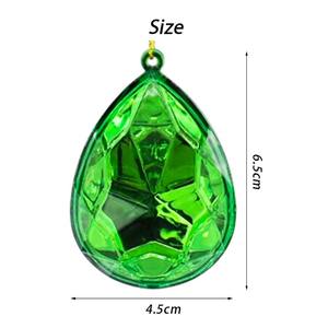 Navidad joya cristales adornos joya acrílico espejo plástico gotas diamantes colgante Navidad diamantes de imitación decoraciones para el hogar - Product Image 4