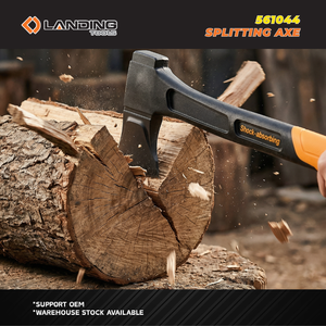 561044 Landing DIY Log Splitting Axe Maul Carbon Steel Blade 600mm Nylon TPR Handle Hatchet <b>Woodworking</b> Forestry <b>Tool</b> OEM - Product Image 4