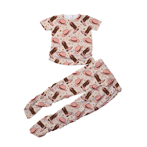 <span class=keywords><strong>Ensemble</strong></span> deux pièces pour filles, mode enfant, chemises à manches courtes avec leggings, tissu en soie de lait, nouveau-né à 16 <span class=keywords><strong>ans</strong></span>, costume pour enfants - Product Image 4