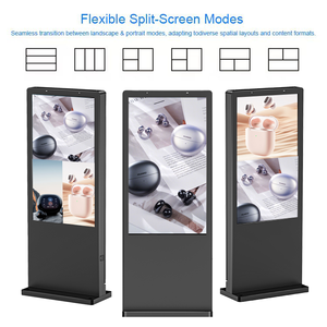 Écran d'affichage numérique extérieur <span class=keywords><strong>sur</strong></span> pied de 65 pouces, système d'exploitation <span class=keywords><strong>Android</strong></span>/Windows, écran LCD 4K, indice de protection IP65, kiosque en alliage d'aluminium, écran publicitaire - Product Image 2