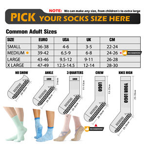 جوارب قبضة اليوغا المضادة للانزلاق الأكثر مبيعًا جوارب مخصصة لليوغا جورب نسائي للطاقم جورب بيلاتس بشعار مخصص غير قابل للانزلاق قبضة سوكس - Product Image 4