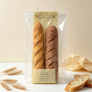 Sacs en polyéthylène transparents LDPE personnalisés <span class=keywords><strong>de</strong></span> qualité alimentaire avec fermeture à languette pour l'emballage <span class=keywords><strong>de</strong></span> pain <span class=keywords><strong>de</strong></span> mie, sacs à pain en plastique à languette pour boulangerie - Product Image 1