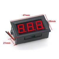Mini voltmètre numérique à deux fils DC5V-120V, panneau d'affichage LED de 0.56 pouces, testeur de tension, module de voltmètre pour voiture rouge/bleu/vert