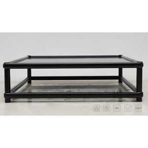 Hot Selling High End Multi Scene Use of Home Hotel Living Room <b>Table</b> Rectangle Black Wooden <b>Coffee</b> <b>Table</b> Rectangle <b>Table</b> - Product Image 1