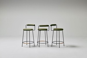 Luxury Modern Upholstered Metal Frame Bar <strong>Stool</strong> <strong>with</strong> Optional Brass Stainless Steel Footrest <strong>Kitchen</strong> <strong>Island</strong> <strong>Stool</strong> Counter <strong>Stool</strong> - Product Image 4