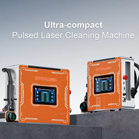 Machine de nettoyage au laser pulsé 500W, nettoyeur laser à fibre ultra-portable pour l'élimination de la rouille, le nettoyage des surfaces métalliques, l'entretien extérieur