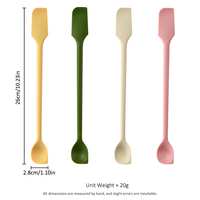 Spatule de cuisine double face en silicone antiadhésive et résistante à la chaleur pour gâteaux, crèmes, pain, confitures et beurre