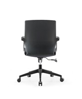 Chaise de bureau exécutive moderne en cuir PU, cadre en PP, rotation à 360° °   Base pivotante avec dossier fixe et repose-pieds solide pour bureau à domicile