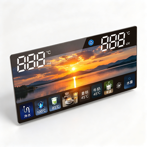 Clavier à membrane personnalisé pour panneau de commande de distributeur d'eau, avec préréglages de température pour thé, café, lait, en PVC/PET adhésif - Product Image 1