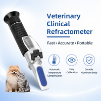 Réfractomètre clinique vétérinaire OEM en gros 3-en-1 ATC pour la densité spécifique de l'urine et les protéines sanguines, triple échelle pour chiens et chats