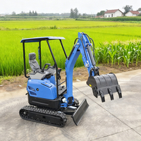 Mini-pelleuse chenillée de jardin la plus petite de Chine, 0,8 tonne, 1 tonne, 1,2 tonne, 1,5 tonne, avec moteur et pompe de haute performance, livraison gratuite
