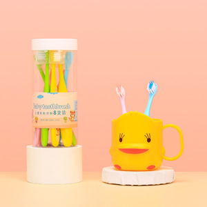 Baby Toothbrush 8-Pack Soft Bristle Colorful Cartoon Design For <b>Children</b> Aged 3-10 - Product Image 1