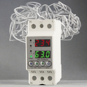 เครื่องป้องกันแรงดันไฟฟ้าแบบคู่เครื่องป้องกันแรงดันไฟฟ้าขดลวดขดลวดทองแดงแบบเฟสเดียวปรับได้220V 40A/63A 1P - Product Image 3