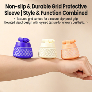 Leak Proof Silicone Moisturizer Cream Jar, Portable Detachable Grid Sleeve Design, Built-in Spatula & Dust-Proof, Dust-Proof BPA - Product Image 5