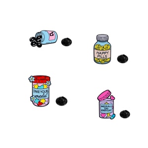 Bros pil bintang kartun obat medis pin enamel kesadaran kesehatan warna-warni - Product Image 1