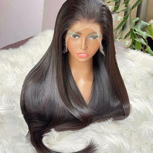 30 32 Pouces Os Droite Avant de Lacet Perruque avec 4x4 13x4 Densité 2550 Raw Vietnamien Remy Cheveux Frange Perruques pour les Femmes - Product Image 1