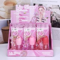 Vente en gros Rouge à lèvres imperméable longue tenue nacré hydratant effet gloss porte-clés ours