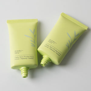 عينة مجانية 30-40 أنابيب ضغط بلاستيكية مسطحة مع سدادة كريم Bb أنبوب فائق واقي من الشمس لتعبئة مستحضرات التجميل - Product Image 2