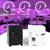 Venta calienteControl inalámbrico DMX 6x18W RGBWA UV 6 en 1 alimentado por batería Uplight focos recargables LED par uplight