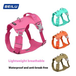 Yaz moda naylon köpek tasma nefes su geçirmez göğüs arka ışık açık yürüyüş için büyük köpekler kediler için patlamaya dayanıklı dişli - Product Image 3