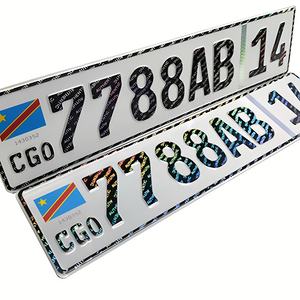 Fabricante de alta calidad Cartel de metal impreso Placa de matrícula de Número de coche en relieve reflectante de aluminio con marcas de agua de holograma - Product Image 4