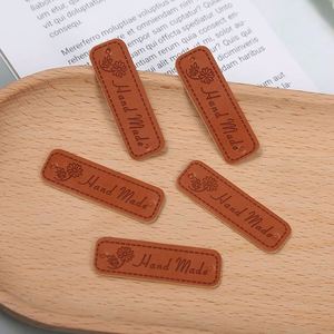 Wholesale Custom Logo Debossed Iron on Pu Tag Jeans Leather <b>Patches</b> Label for Clothing - Product Image 4