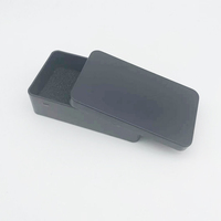 Boîte en étain rectangulaire personnalisée en gros, étui métallique noir minimaliste avec insert en mousse pour présentation de cadeaux et de bijoux de luxe