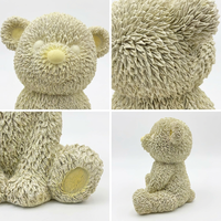 Bouquet d'ours en résine écologique, ours violent, décoration de bureau pour salon et chambre d'enfant, cadeau pour la Saint-Valentin