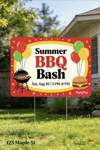 Waterproof Weatherproof Yard Sign Custom Size Full Color UV Print for Outdoor Party Event Lawn Decoration Sign - Product Image 3