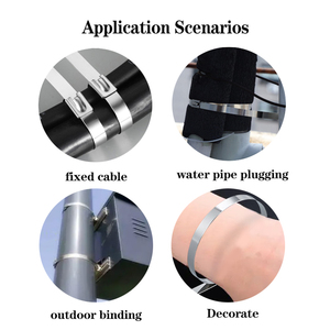 Bloqueio fio cabo aço inoxidável Auto Bloqueio cabo aço inoxidável Laço - Product Image 4