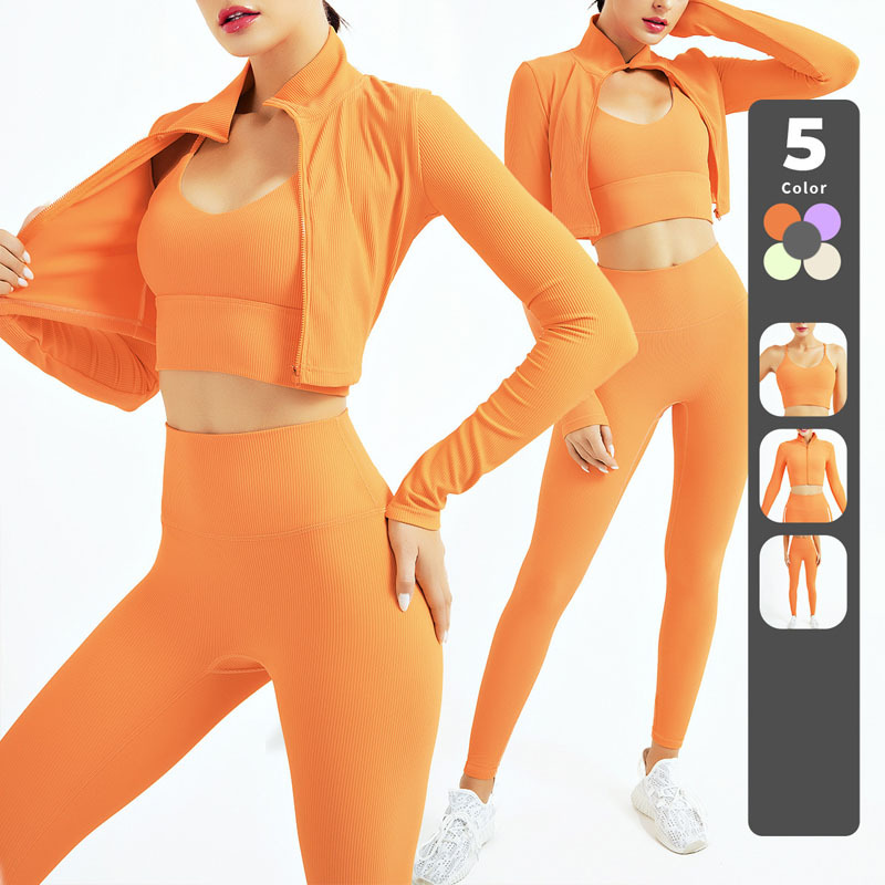 3Pcs Yoga Set Slim Fit Suits for Women Quick Dry Set 2021 Fashion Ladies Tracksuits Yoga Set Suit