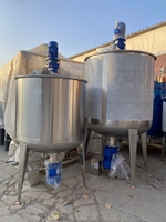 Machine automatique de fabrication de jus, lait, yaourt, shampoing, lotion, détergent en acier inoxydable SUS304/316L avec agitateur, homogénéisateur et mélangeur à double enveloppe