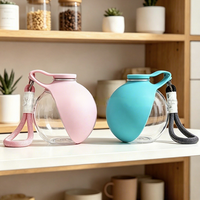 Bouteille d'eau pliable en plastique à fermeture automatique pour animaux de compagnie, facile à utiliser, avec large abreuvoir pour chiens et chats, idéale pour l'extérieur