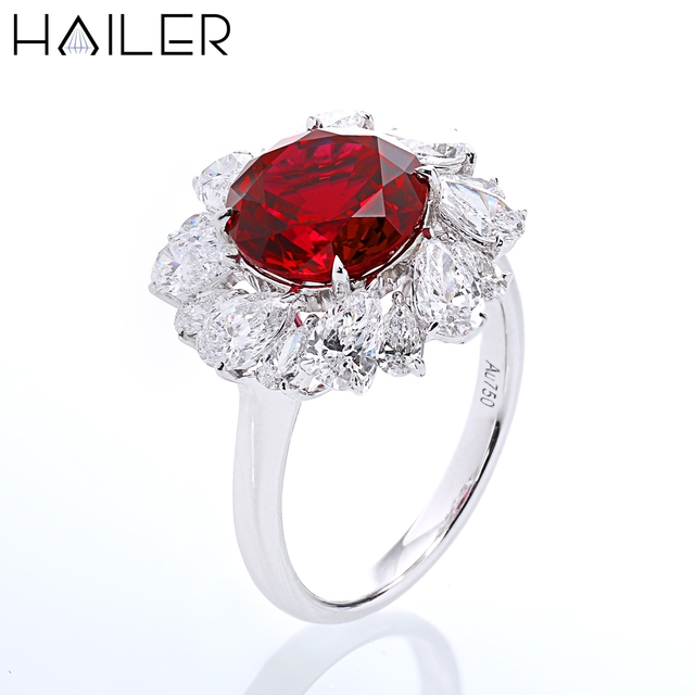 Vintage 10K 14K 18K Solid Gold Lab Grown Pigeon Blood Red Ruby Diamond Stone Wedding Engagement Rings for Women