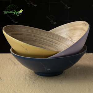 ชามสลัดไม้ไผ่ทำมือไม่แตกอุปกรณ์ทานอาหารสำหรับอาหารขายส่งราคาดีจากเวียดนาม - Product Image 6