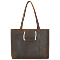 Vente en gros de sacs à bandoulière en cuir pour femmes Crazy Horse véritable personnalisés en usine sacs à main fourre-tout en cuir véritable pour femmes