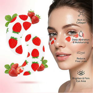 Mascarilla de Hidrogel de Fresa para Ojos 12g, Parche Hidratante de Colágeno para el Cuidado de los Ojos - Product Image 1